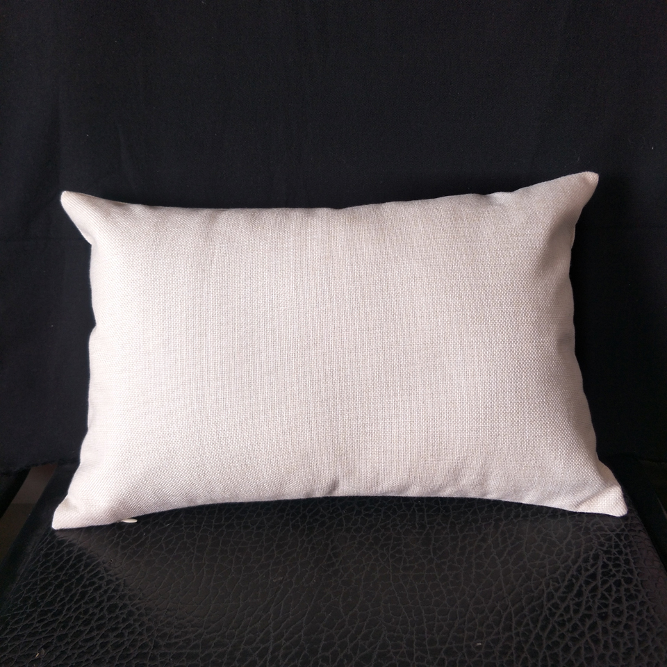 

20pcs 12x18in poly lumber pillow cover for sublimation print natural light grey faux linen cushion cover for heat press print