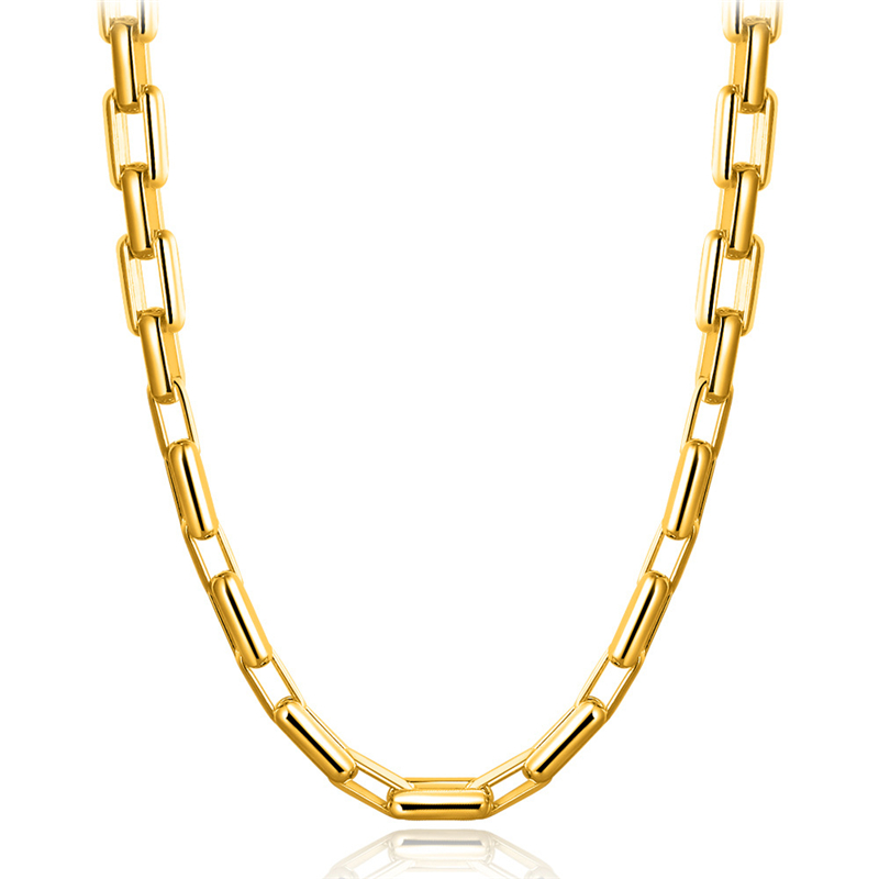 

9mm Thick Link Rope Chains 18K Gold Plated Men Hip Hop Necklaces 20 Inches Fashion Luxury Choker Jewelry Gifts for Women Perfect Accessories