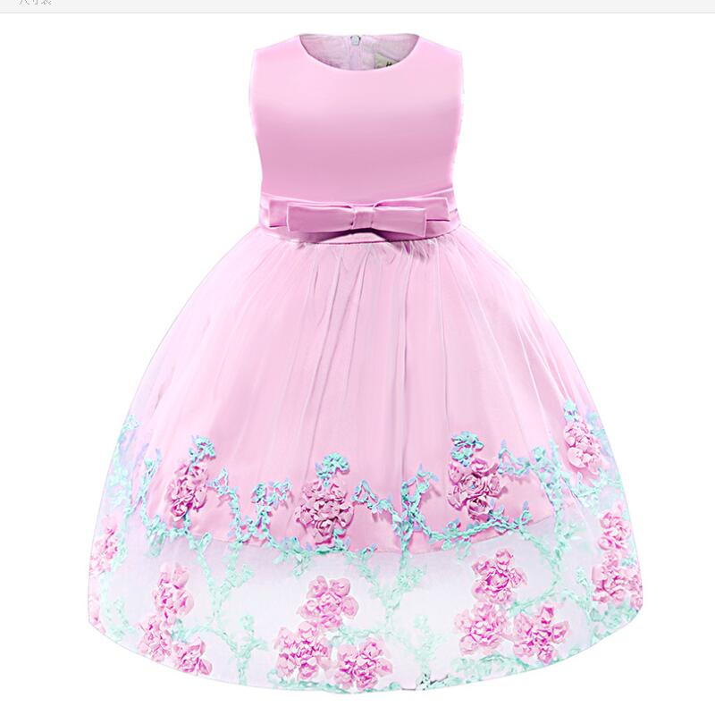 

New Baby Girls Dress Summer Flower Lace Sleeveless Novelty Princess Dress For Baby Girls Kids Birthday Party Clothes, Ds105-purple