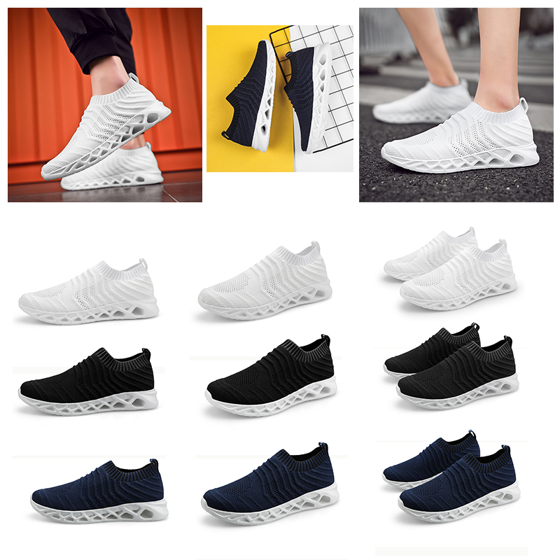 

hot slipper running shoes net surface triple whie black blue comfortable breathable fashion men women trainers designer sneakers 39-45, A1
