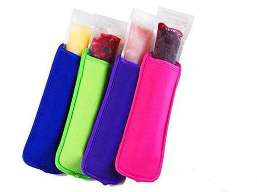 

18x6cm Ice Sleeves Freezer Popsicle Sleeves Pop Stick Holders Ice Cream Tubs Party Drink Holders Epacket Free Shipping