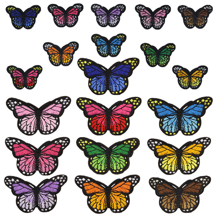 

20 Styles Butterfly Badges Clothe Embroidery Patch Applique Ironing Clothing Sewing Supplies Decorative Patches For Clothing