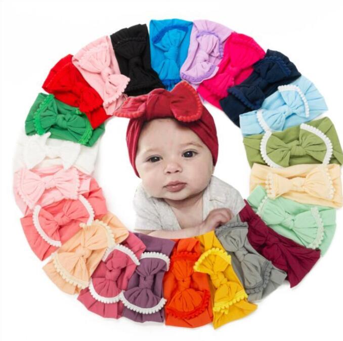 

Baby Hairband Toddler Bowknot Headband Turban Tassel Ball Nylon Kids Hairband Girls Solid Headwear Head Wrap Hair Band Accessories D10, As pictures