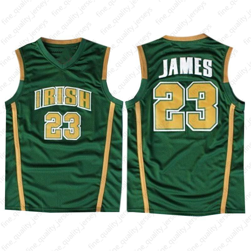 

NCAA 23 James High School White Yellow Green Mens Basketball Jerseys S-XXL, Ncaa zanmusi gaozhong