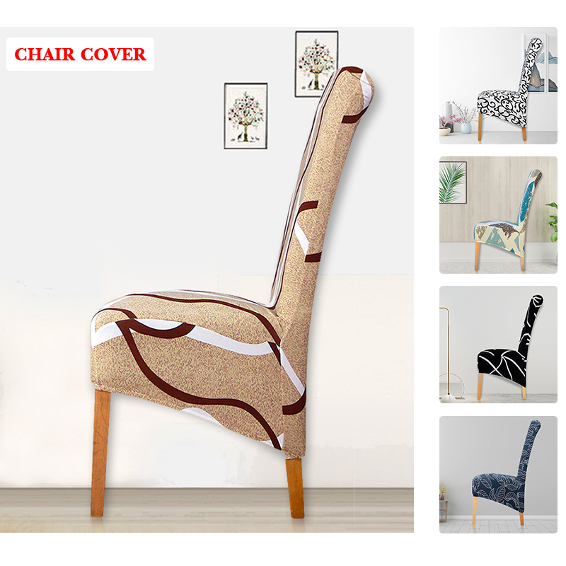 

Leorate Chair Cover Printed Elastic XL Size Long Back Europe Style Seat Covers Stretch Chair Covers Hotel Party Banquet Home