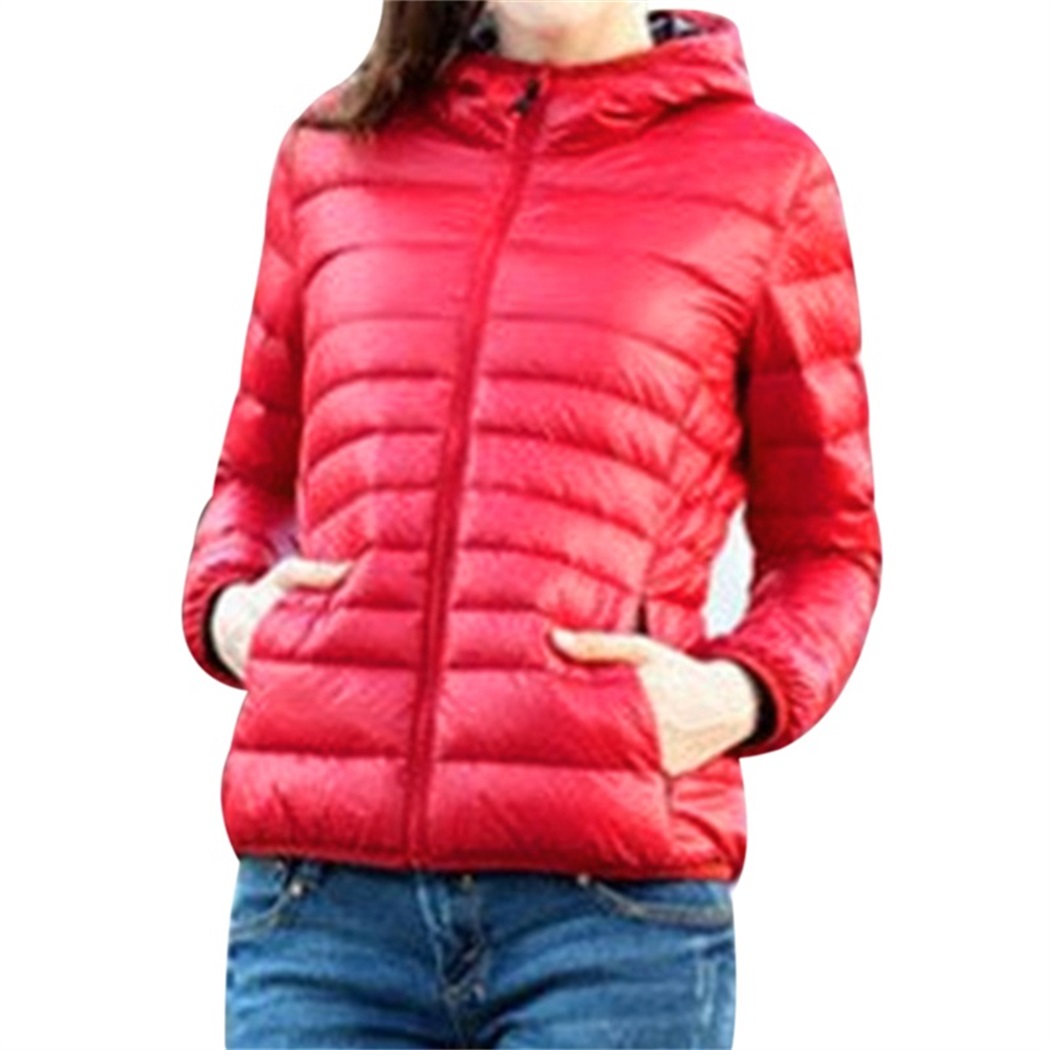 

Women Coat Europe And The United States Long-Sleeved Hat Thin Cotton-Padded Coat Cotton Down Keep Warm Fashion Tide
