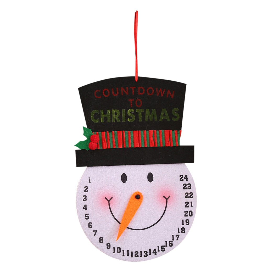 

Christmas Ornaments Gift Santa Claus Snowman Clock Toy Hang Decoration Xmas Tree Clock Shaped Pendant