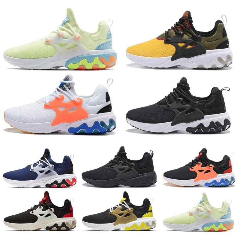 

2020 React Presto Men Women Running Shoes Triple Black Rabid Panda Breezy Thursday Brutal Honey Prestos Couple Trainers Sports Sneakers