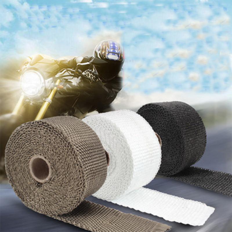 

5cm*5/10/15/20M Car Motorcycle Exhaust Thermal Exhaust Tape Heat Tape Wrap Pipe Wrap Shields Manifold Header Insulation