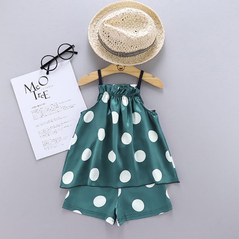 

Kids Clothes Baby Pajama Sets for Boys Girls Dot Print Suspender Tops+Shorts Pajamas Sleepwear Outfits Sleepwear Pajamas 20Jun8, Wh