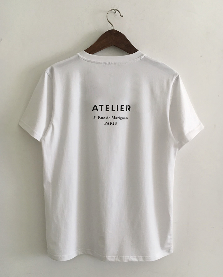 

Brand LOGO ATELIER T-SHIRT Mens Designer T shirt Luxury Paris fashion Tshirts Summer Women T-SHIRT Male Top Quality 100% Cotton Tees CD80333, White;black