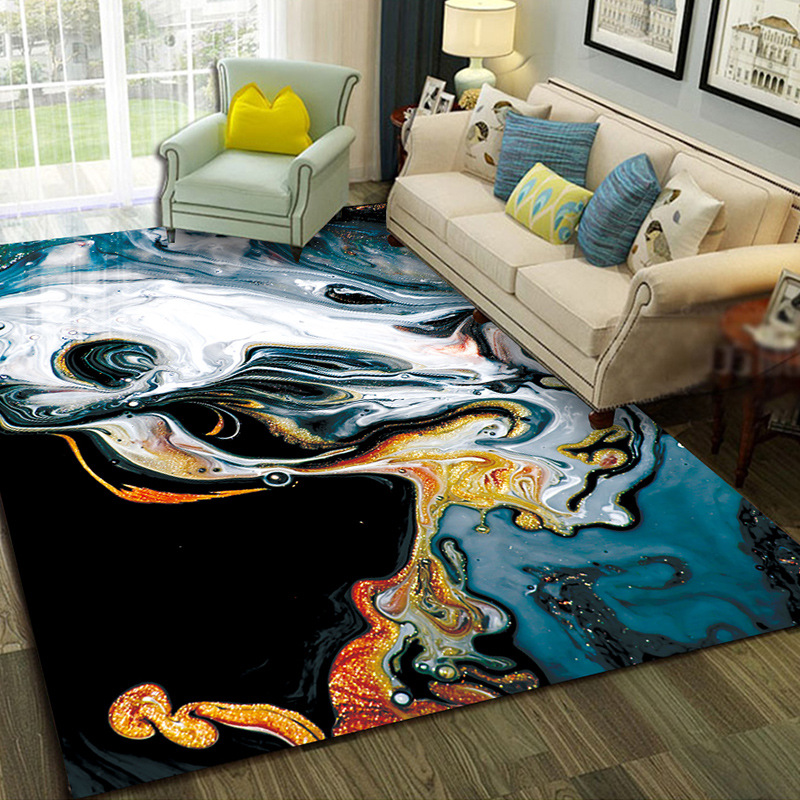 

Colorful Geometric Abstract Carpet Living Room Large Area Rugs Sofa Coffee Table Balcony Floor Mat Bedroom Non-Slip Carpets, Color3