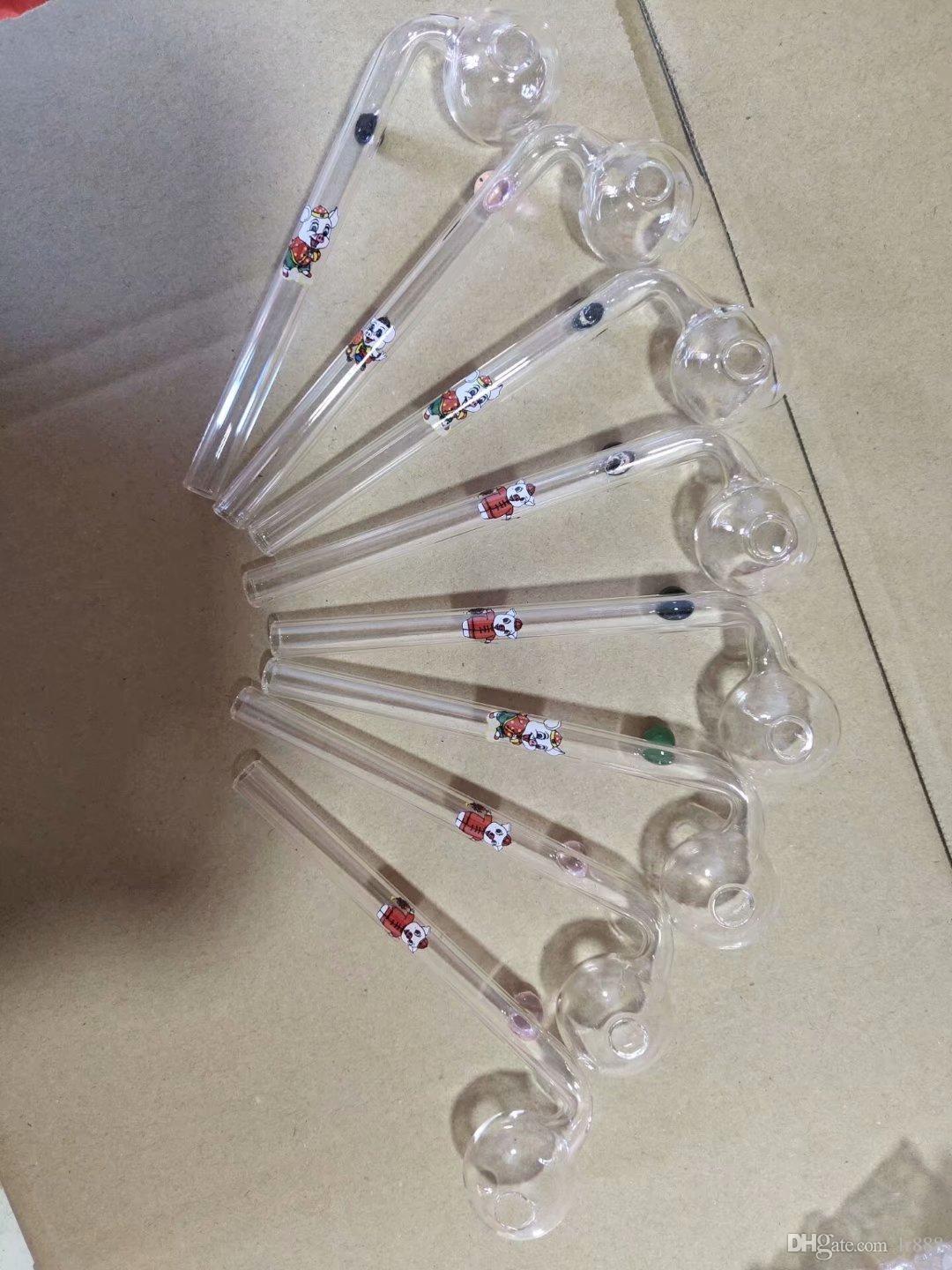 

Cartoon Printing Piggy Glass Bending Pot Glass Bongs Oil Burner Pipes Water Pipes Oil Rigs Smoking Free Shipping