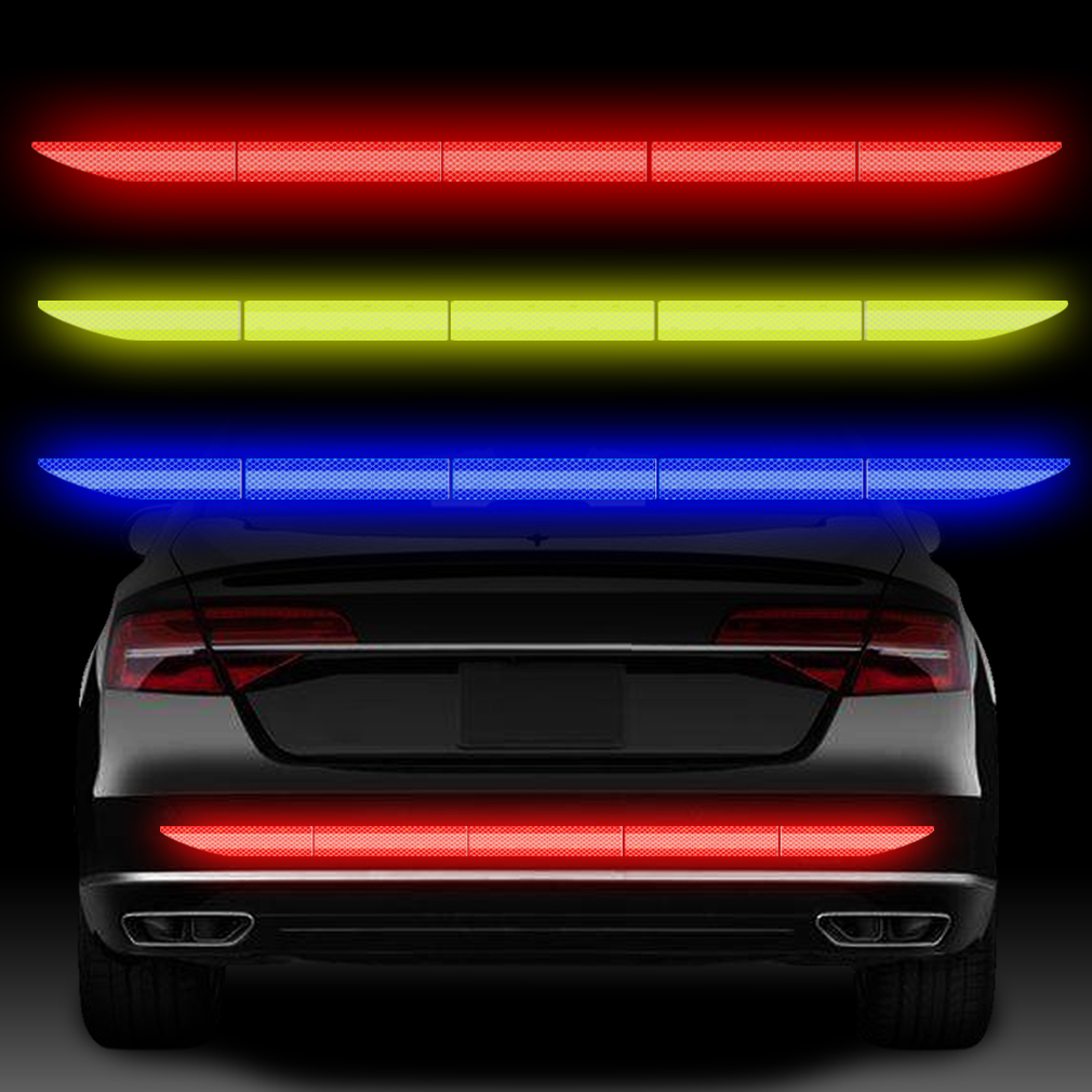 Etiqueta Engomada De La Puerta Protector anti collision de advertencia de seguridad coche reflectantes tiras Negros