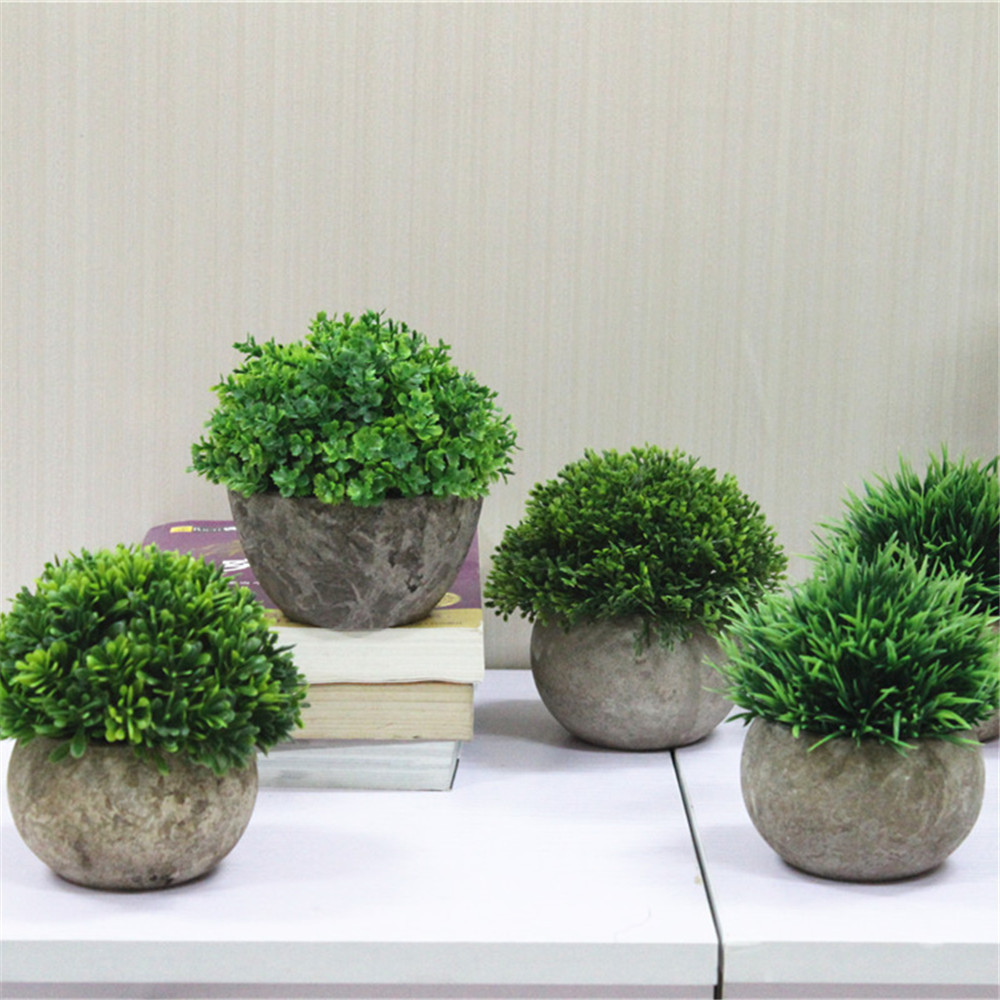 

1PC Artificial Plant Flower Bonsai Stimulation Plastic Plant Restaurant Office Home Livingroom Decor, 01