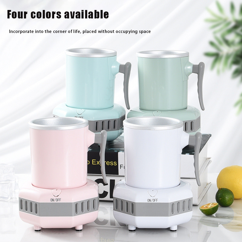 

Spot Smart Beverage Cooler Cup Fast Cooler Electric Cooling Mug Mini Desktop Refrigerator for Cola Wine Best Price
