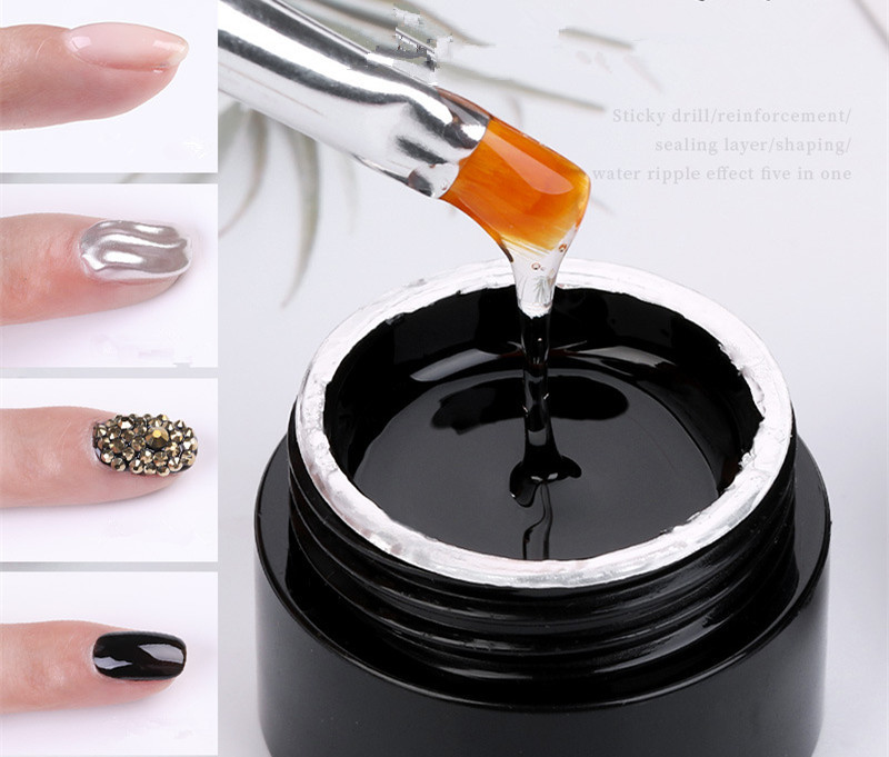 Super Strong Top Coat Adhesive Glue for UV/LED Nail Rhinestone No Wipe Manicure UV Gel Lacquer Nail Art Polish Tool G218-image-553640504