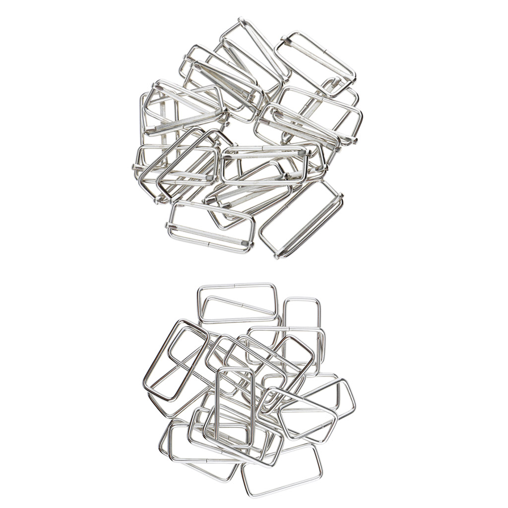 

40pack metal adjustable buckle bag strap connector bag accessories for diy bag craft, Black