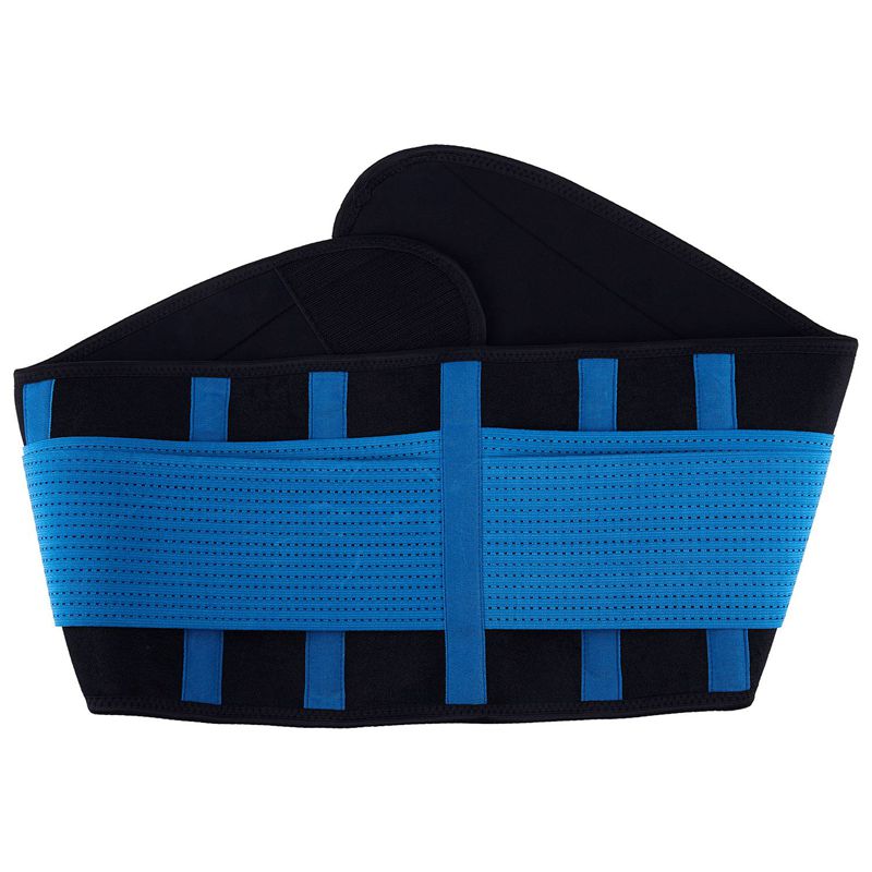 

Durable Waist Support Brace Belt Lumbar Lower Waist Double Adjustable Back Belt For Pain Relief Gym Sports Accessories, Blue
