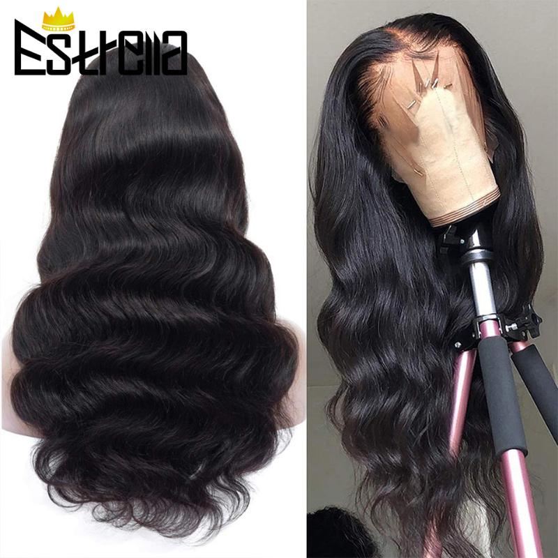 

Lace Front Human Hair Wigs Human Hair Body Wave Wig Pre Plucked Lace Front Wigs 150% Remy Peruvian 13x4 Wig, As pic