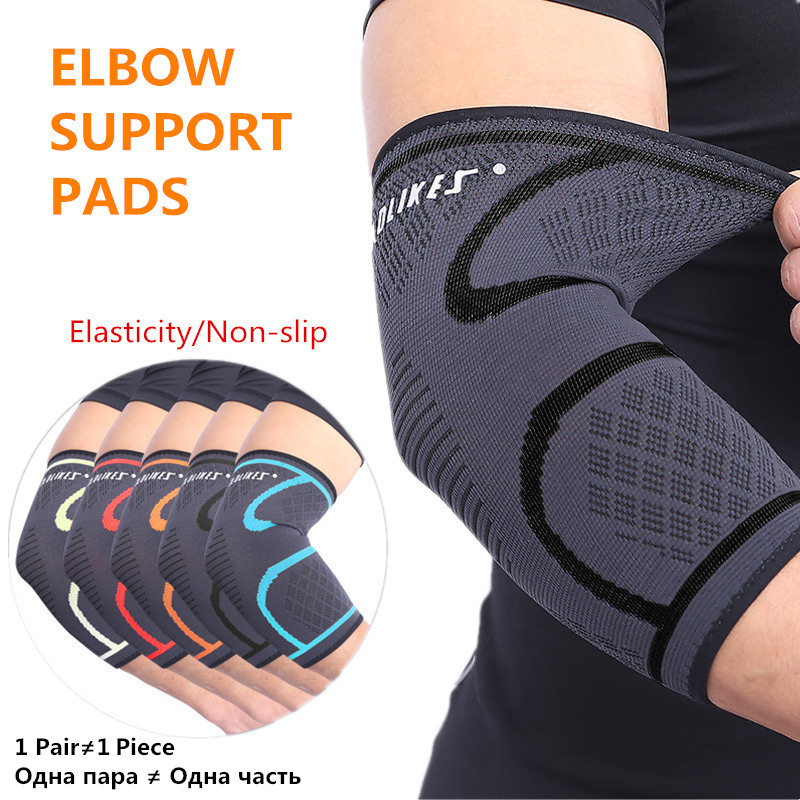 

1 Pair Elbow Compression Sleeve Elbow Support Arthritis Pads Brace Protector for Workout Breathable Weightlifting Arm Sleeve, Black;gray
