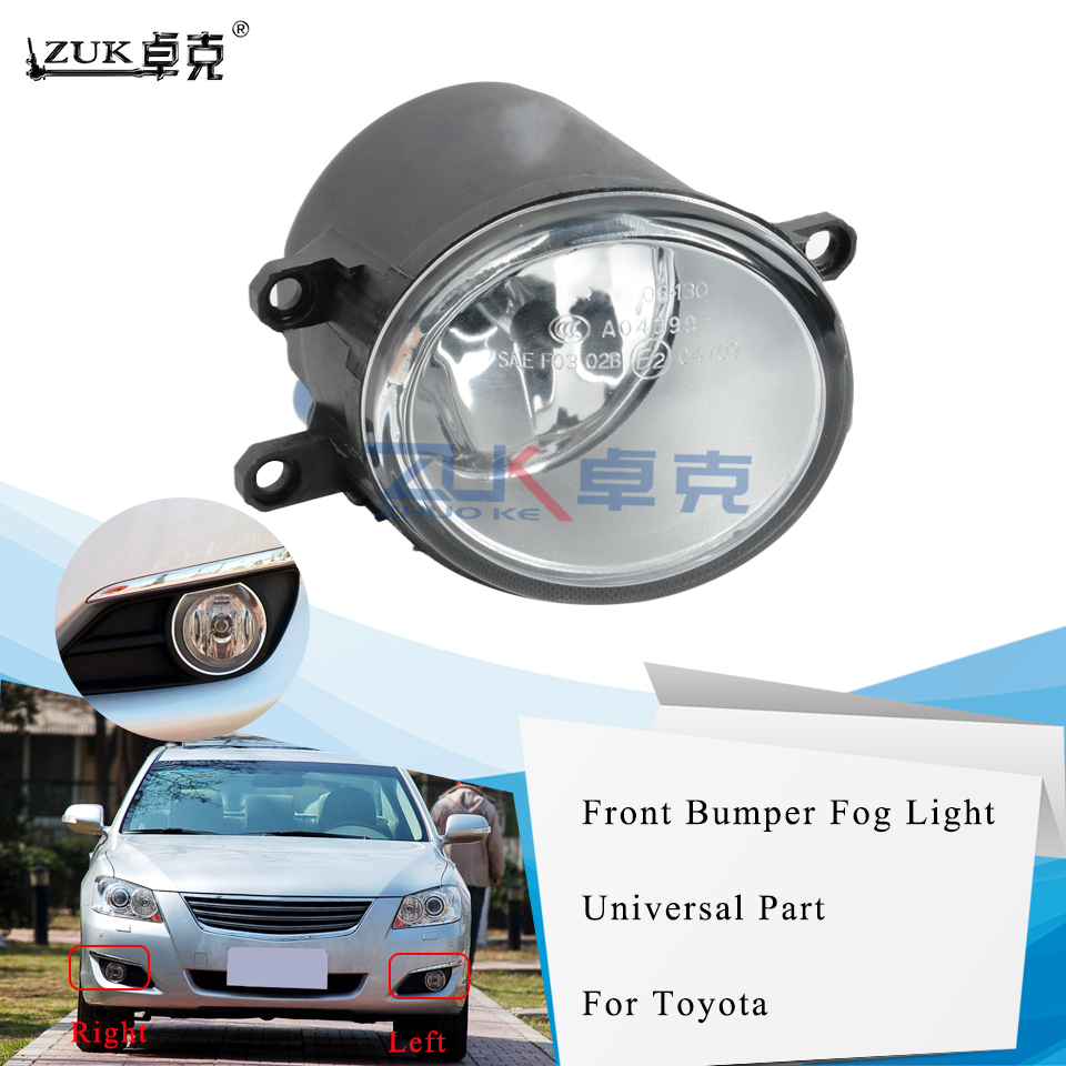 

ZUK Front Fog Light Fog Lamp For Toyota AVENSIS YARIS RAV4 CAMRY COROLLA MATRIX VENZA PRIUS For LEXUS RX270 LX570 GS350 HS250H
