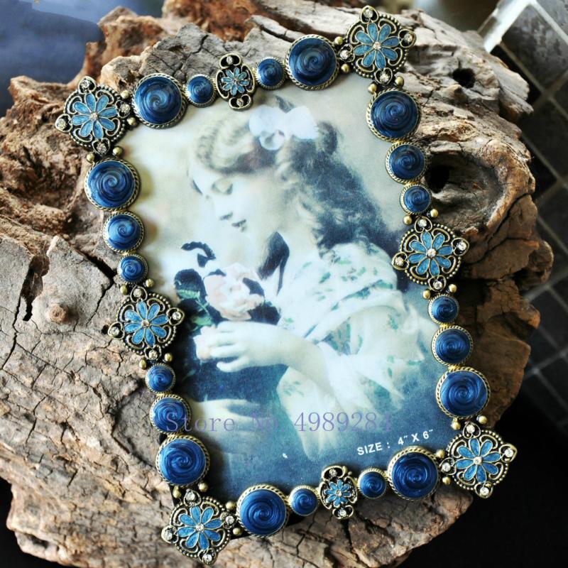 

Retro Metal Gem Photo Frame Desktop Decoration Photo Display Storage Handmade Home Desktop Decoration Picture Frames