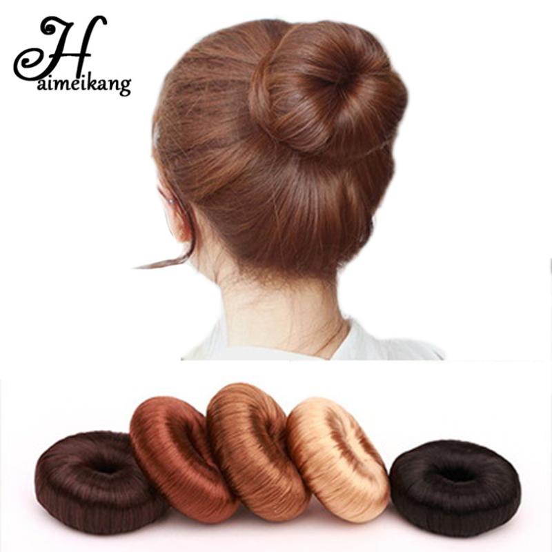 

Haimeikang 1PC Magic Foam Sponge Hair Styling Tools Plate Hair Donut Bun Maker Princess cute Hairstyle Accessories elastic