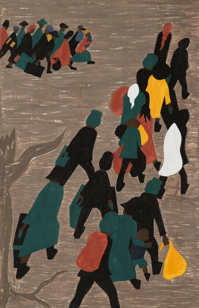 

Jacob Lawrence The migration gained in momentum Home Decor Handpainted &HD Print Oil Painting On Canvas Wall Art Canvas Pictures 191114