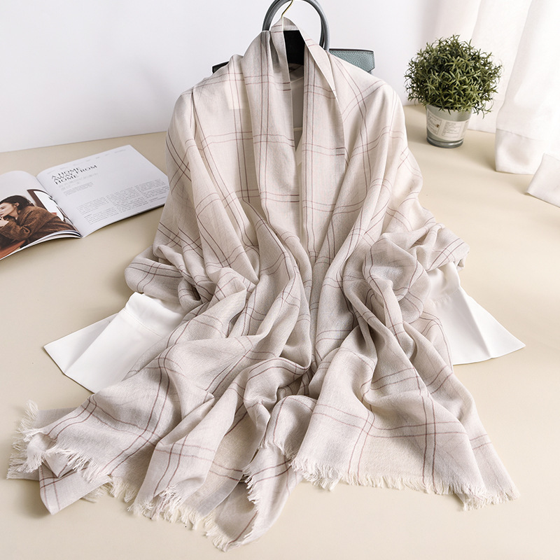

Brand Designer Winter Scarves Women Plaid Shawls And Wraps Super Soft Thin Pashmina Lady Foulard Long Scarf Cashmere Hijab 2019, Red;brown