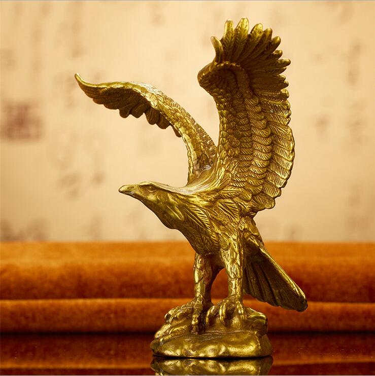 

Pure copper eagle ornaments trumpet copper single flying eagle exhibition grand plan home office decorations ornaments crafts