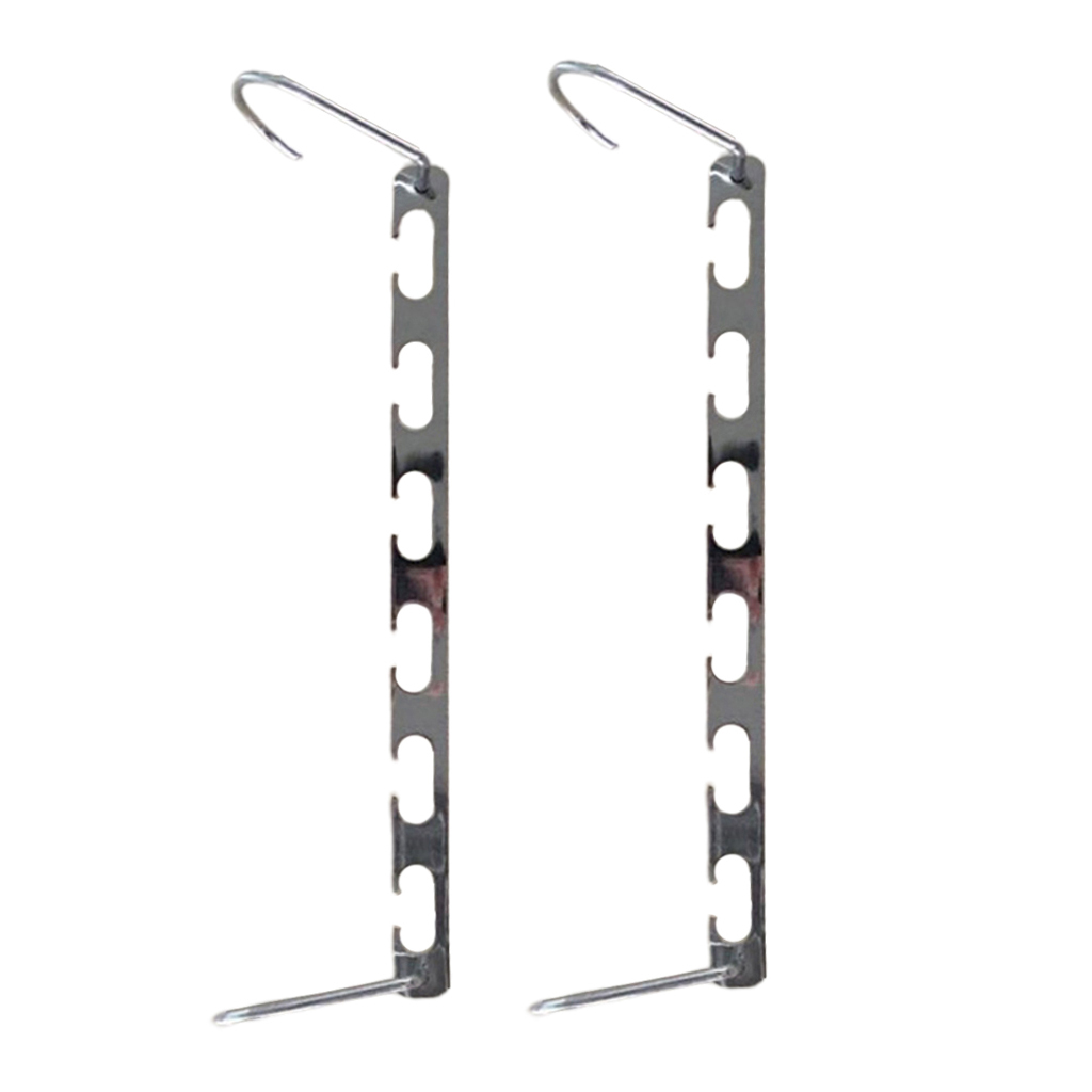 

2 pcs garment clothes hanger wardrobe space saving organizer multifunctional