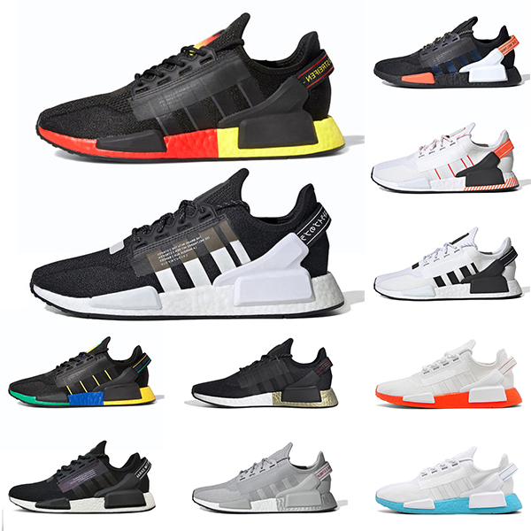 

Top NMD R1 V2 Running Shoes Sneakers Munich Core Black White Oreo OG Classic Metallic Gold Mens Womens Trainers Sports Size 36-45, 12 aqua tones 36-45