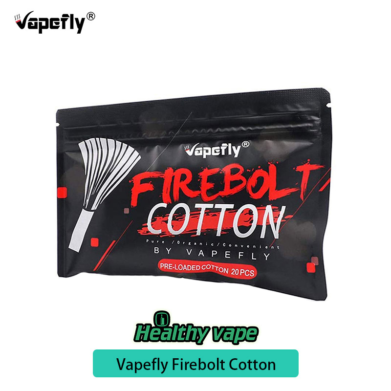 

100% original Vapefly Firebolt Organic Cotton for DIY Coil 20/pack Building Electronic Cigarette Spare Part For DIY RDA RBA RTA