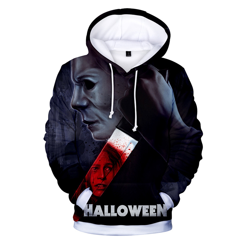 

2020 Michael Myers Halloween Hoodie Mens Hip Hop Hoodies Plus Size 3D Tie Dyeing Man Hoodies Long Sleeve Hoody Erkek Sweatshirt, Black