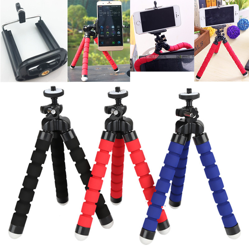 

Portable Tripod for Phone Flexible Sponge Octopus Mini Tripod for IPhone Mini Camera Tripod Phone Holder Clip Stand With phone Holder