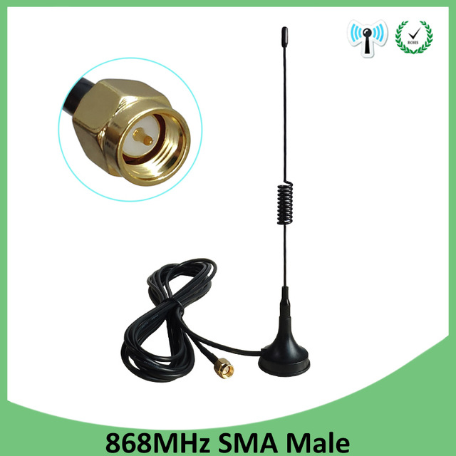 

868 900-1800 LORA Antenna 3G 5dbi SMA Male With 300cm Cable 868 915 IOT antena Sucker Antenne base magnetic antennas