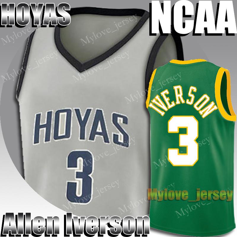 

NCAA Georgetown Hoyas Allen 3 Iverson Jersey 23 Michael Jersey MJ 33 Dwyane 3 Wade Jimmer 32 Fredette College Basketball Shirt 2-19, 2019 new