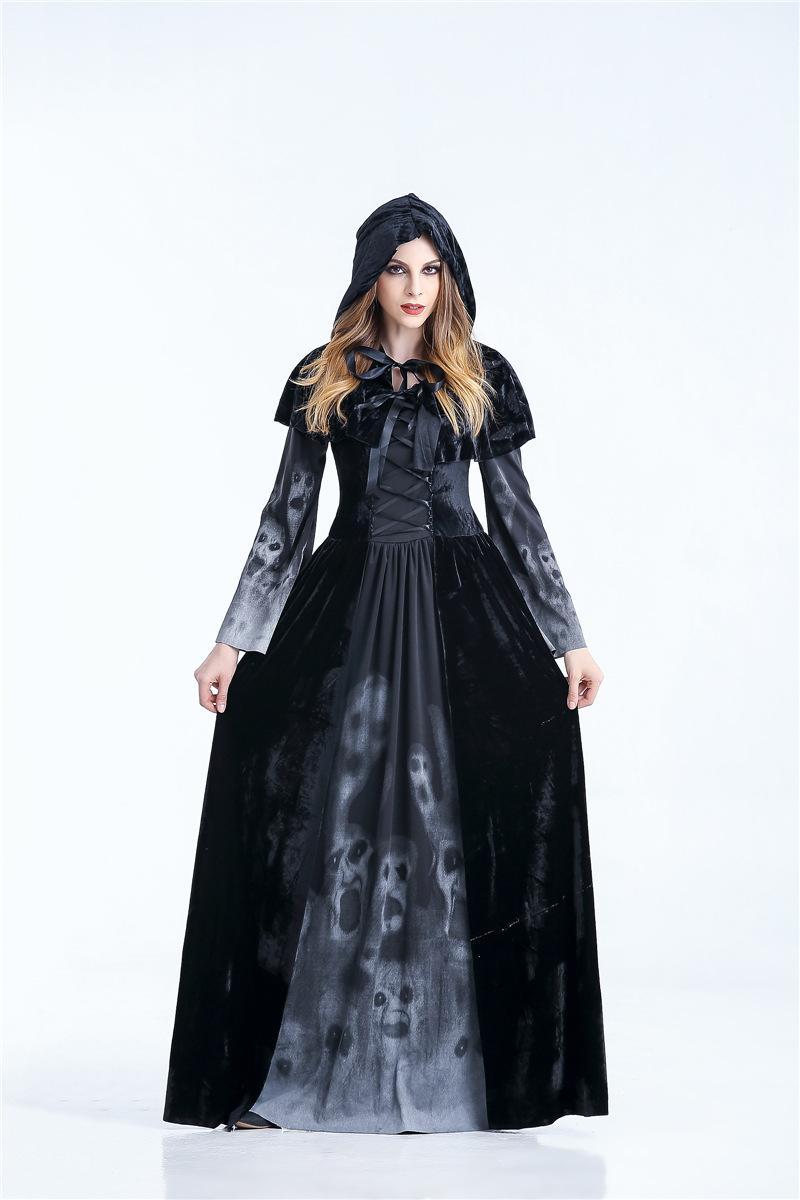 Bruja Halloween Vampiro Fancy Dress Costume Mujer Damas Grito Para Hombre Nuevo