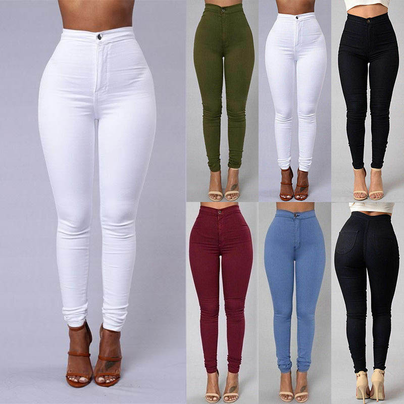 

Brief Women Slim Solid Pants Sexy High Waist Skinny Stretch Fit Pencil Pants Sexy Casual Trousers High Quality Hot Sale, Green