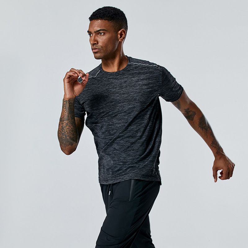 

Athletic T-shirt Men's Fitness Basketball Training Wear Running Breathable Shirt Cycling Jerseys Sports Shirt Mens Sports Shirts, Grey