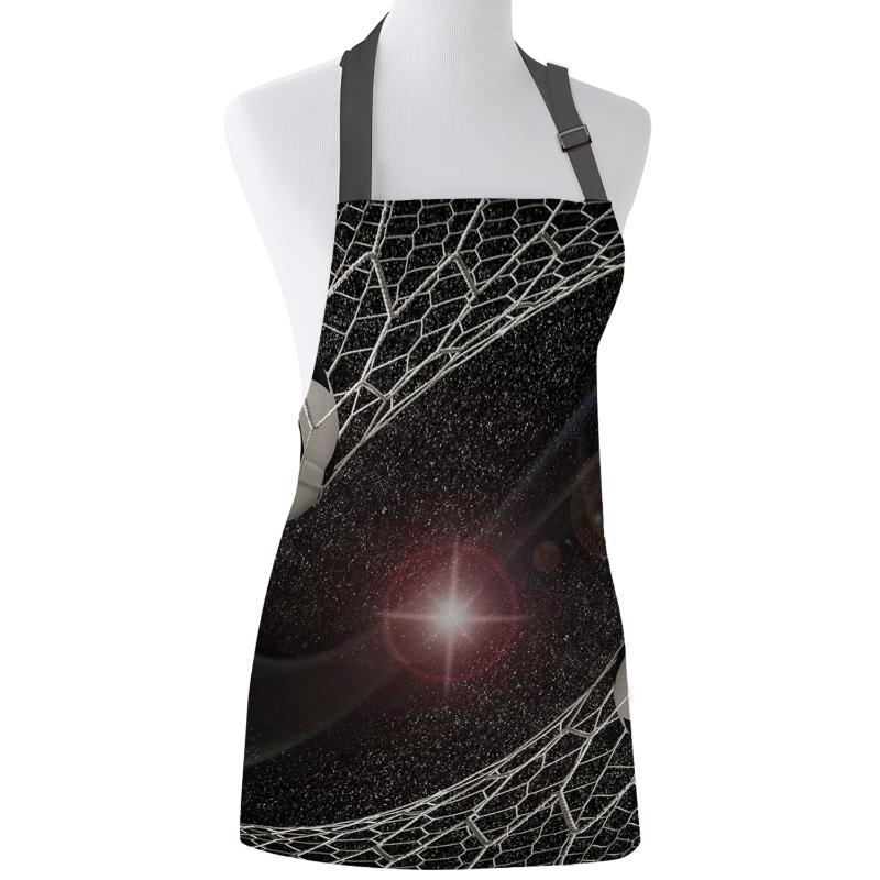 

Kitchen Apron Soccer Football Game Competition In Gymnasium Adjustable Bib Canvas Aprons For Women Cooking Baking Pinafore