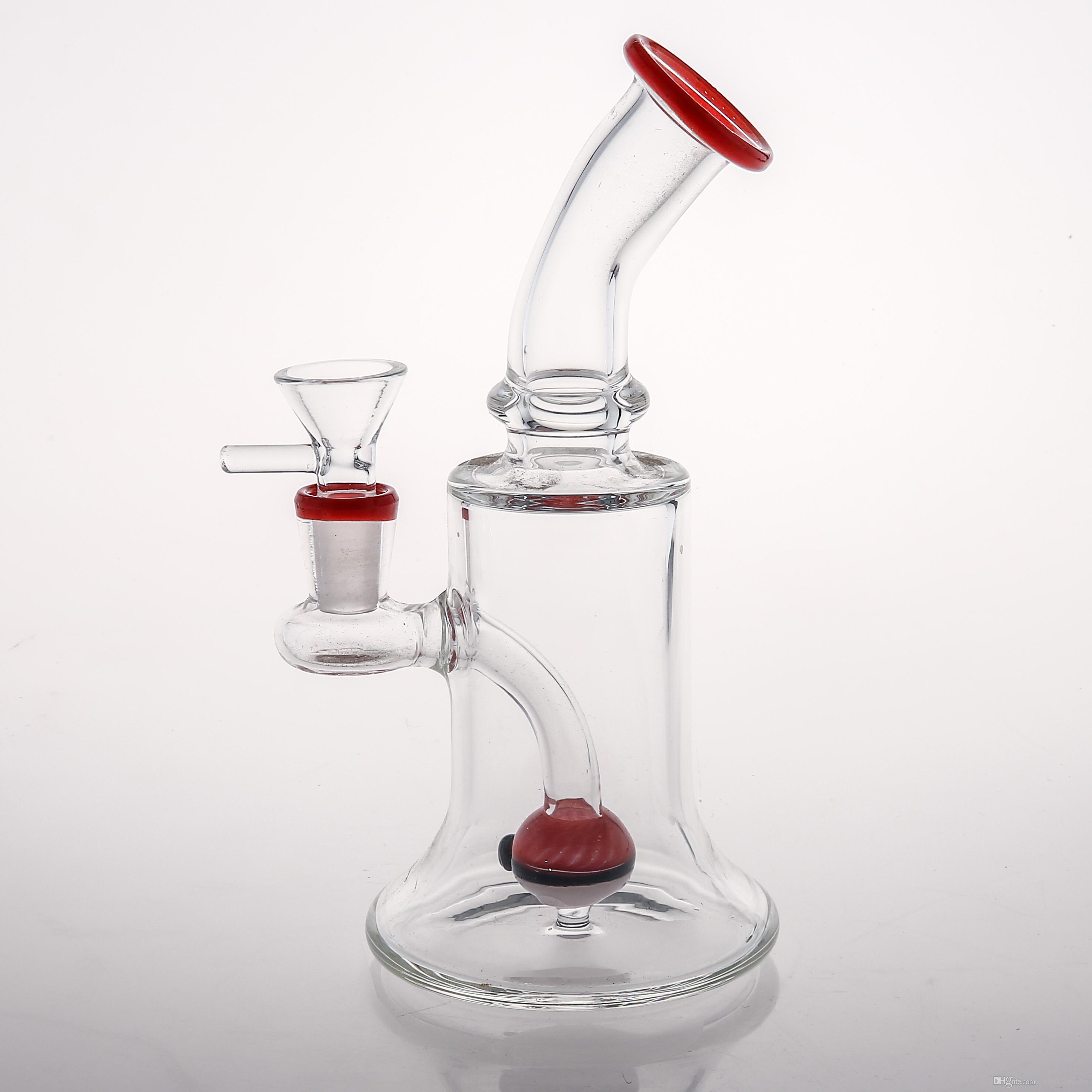 

New 6" toro glass bongs dab rig bong water pipes red colors bubbler oil rig free shipping