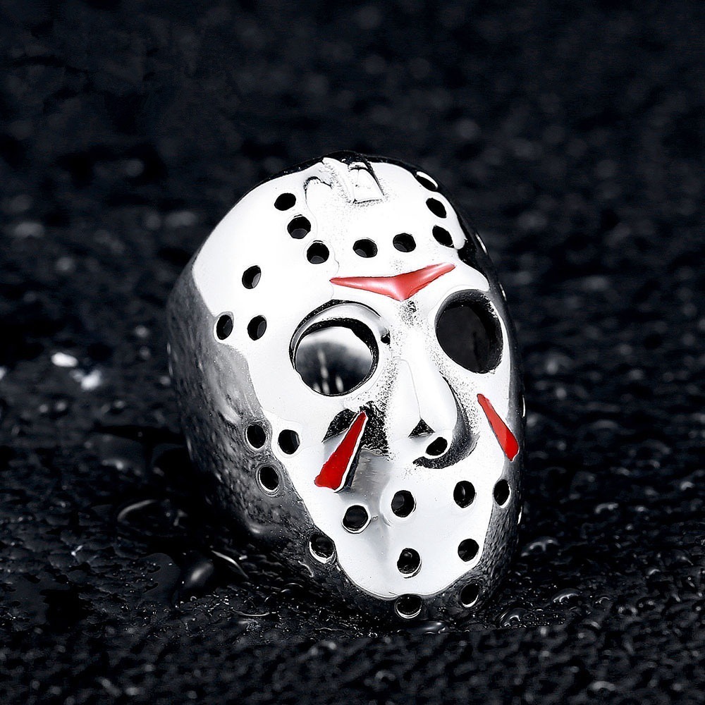 Punk vendredi 13e Jason Voorhees Masque Bagues pour hommes Gothic Bague Dropshipping Vente en gros