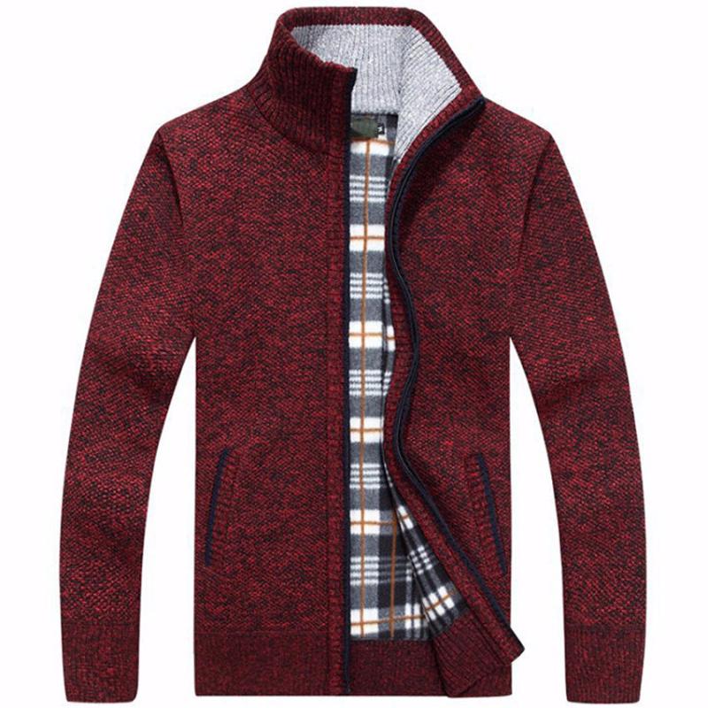 

Men's Casual Coats Winter Fashion Brand Mens Cardigan High Collar Pockets Knit Outwear Coat Sweater Male, 8021dark network