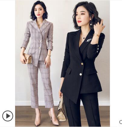 

AI Shangchen suit women 2020 new fashion slim British women' professional dress suit formal dress interview, See chart