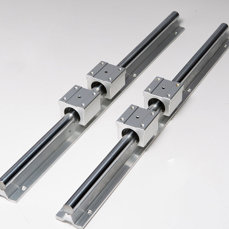 

2 Sets SBR10 10mm fully support linear rail shaft rod + 4pcs SBR10UU linear bearing Linear Guides Cylindrical Rails Woodworking Sliders