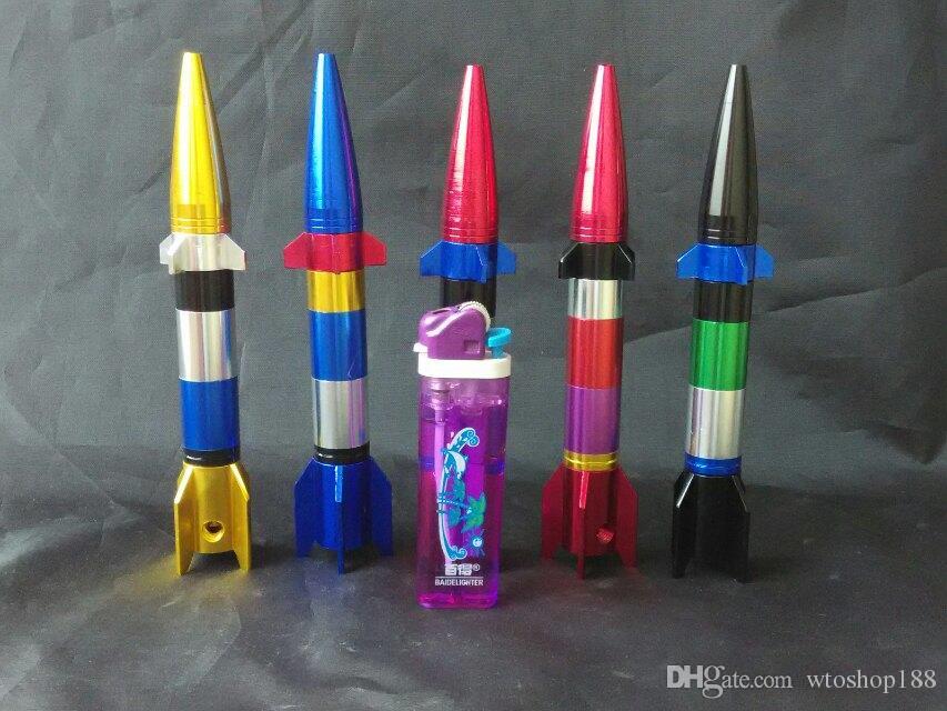 

Metal rocket Wholesale Glass bongs Oil Burner Glass Water Pipes Oil Rigs Smoking Free