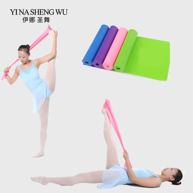

New Pure Latex Elastic Ballet Stretch Band Fitness Yoga Pilates Pull Up Resistance Band Ballet Dance Accessories Adult Children, Green