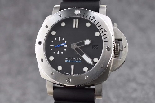 

2019 Luxury Watch 42mm P9010 Automatic Mechanical Movement / 682 Sapphire Glass Mirror Rubber Strap 316 Stainless Steel Case Super Luminous, Black